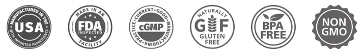 Made in USA, 100% natural, FDA approved, GMP certified badges for joint genesis